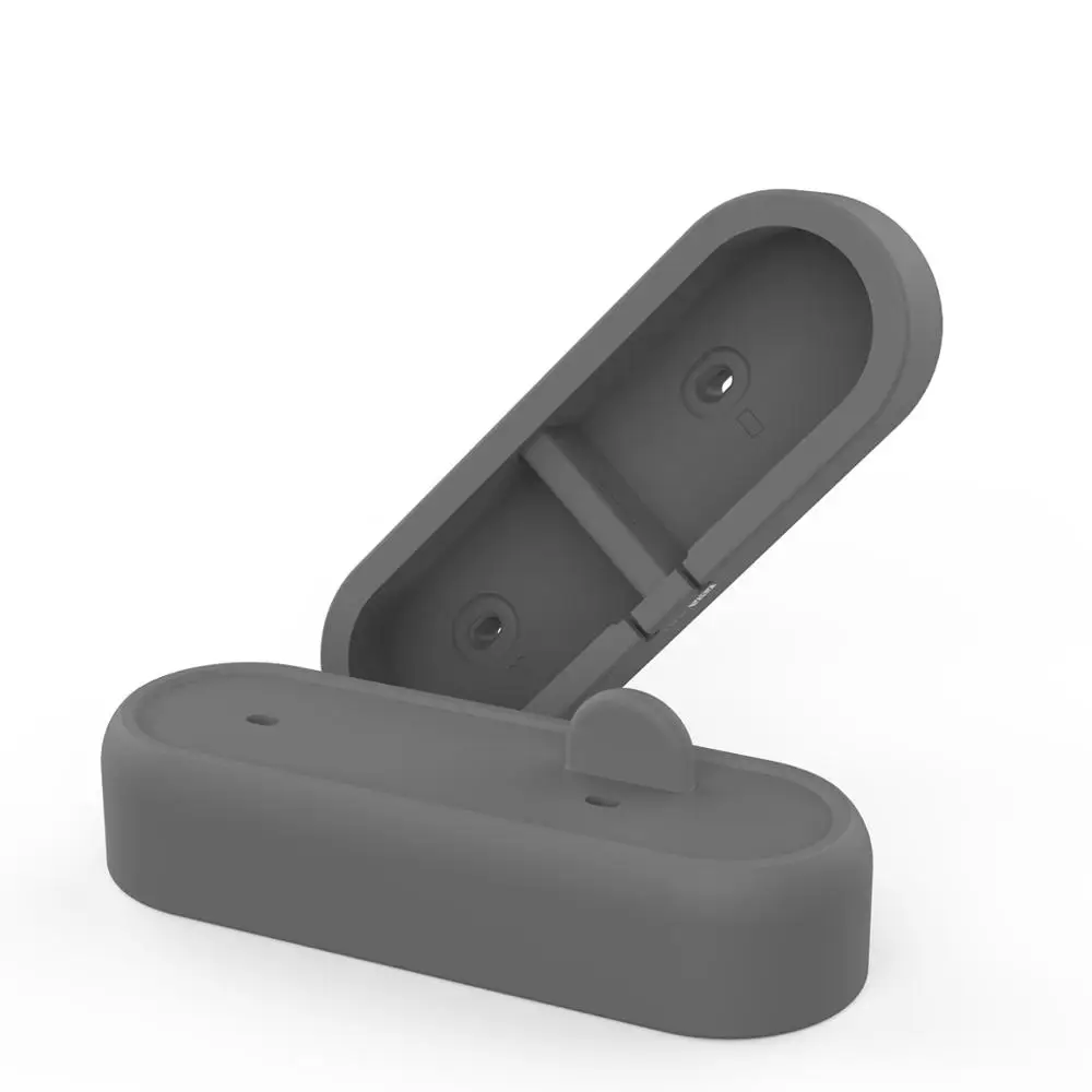 Серый 2 в 1 силиконовый держатель для Airpods чехол Зарядное устройство для Apple Airpods аксессуары зарядная док-станция резцедержатель для iPhone X XS XR - Цвет: Серый