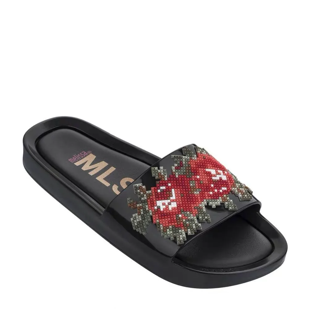 Melissa Beach Slide/Новинка 2019 года Женские сандалии на плоской подошве Обувь для женщин