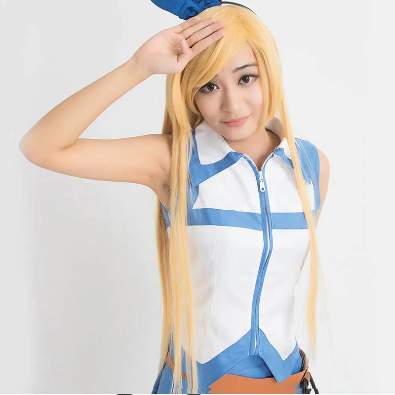 Костюм для косплея Люси из волшебного хвоста Coshome униформа девочек топ юбка пояс