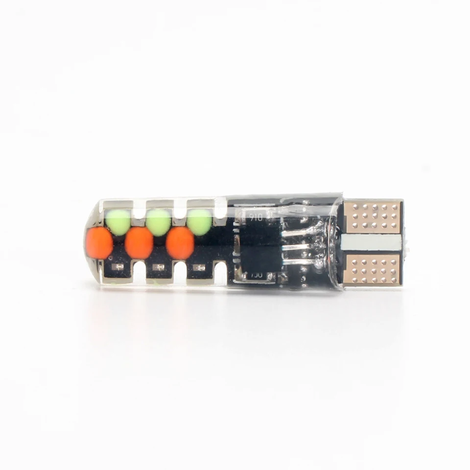 2019 T10 светодиодный автомобильный светильник W5W RGB COB 12SMD Универсальный просвет