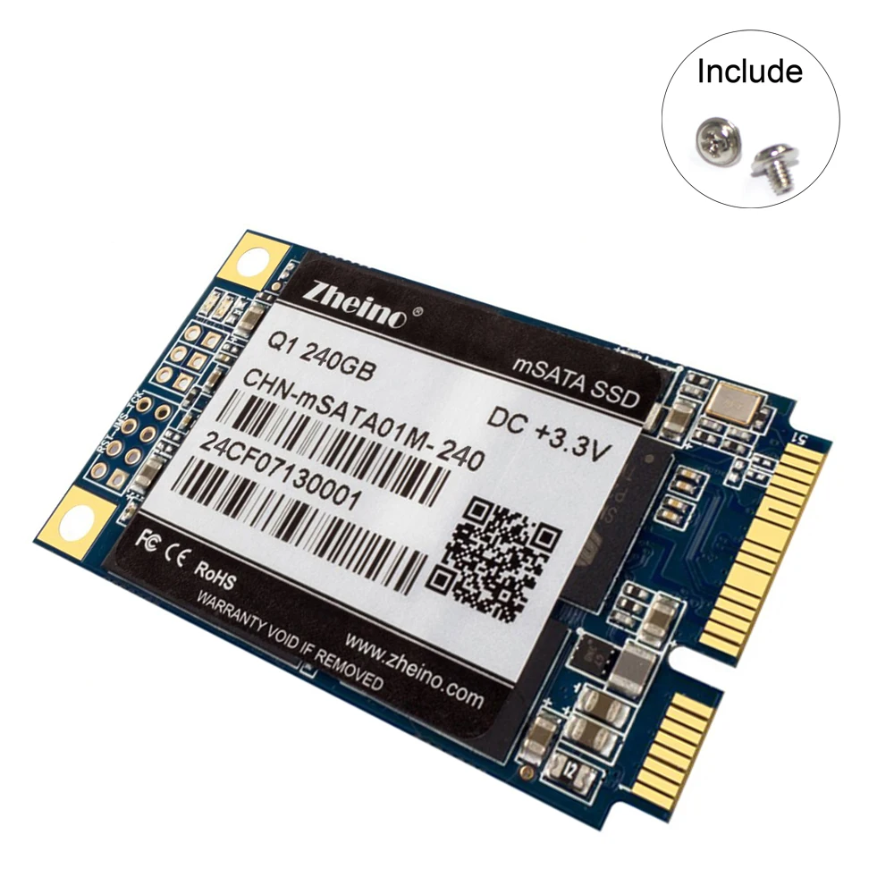 Zheino Q1 mSATA SATAIII 240 ГБ SSD SATA3 6 ГБ/сек. карта памяти MLC NAND Внутренний твердотельный накопитель для настольный ПК ноутбук Тетрадь