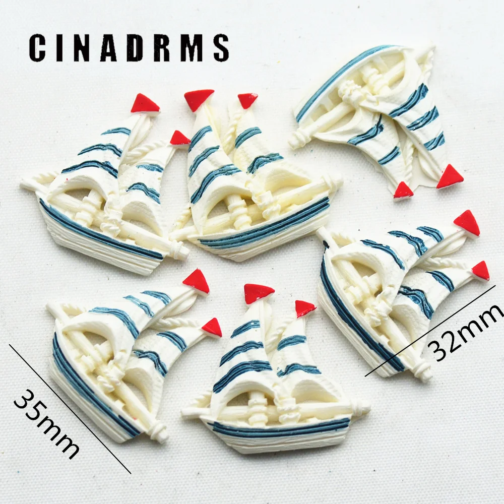 Новинка | 5 шт. кабошоны из смолы в морском стиле с плоской задней стороной