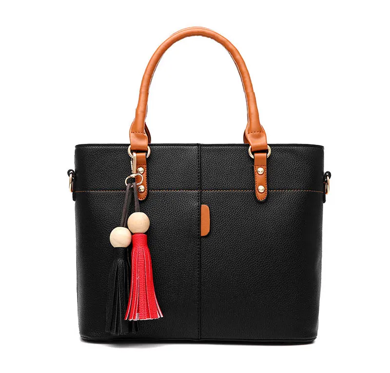LANLOU Women bags for women PU Leather Shoulder Bag Double tassel Casual Crossbody Flap Bags Female Messenger Bag Handbags