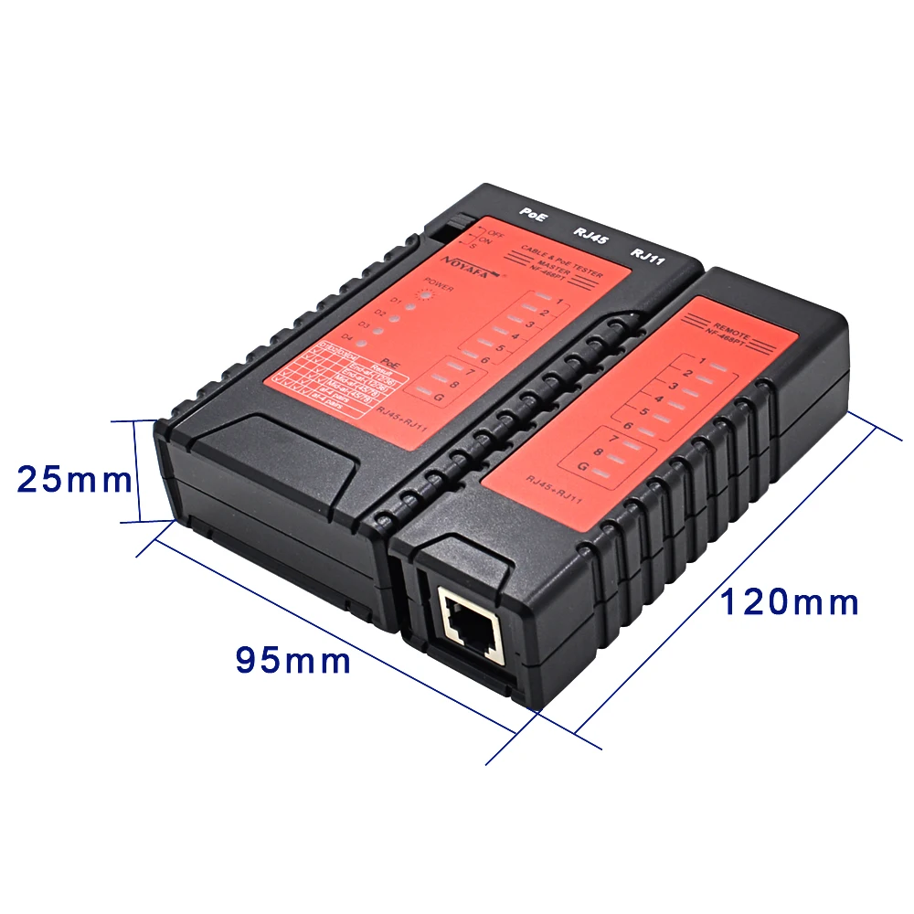 NOYAFA NF-468PT POE Кабельный тестер RJ45 RJ11 телефонный провод LAN Сетевой кабель трекер