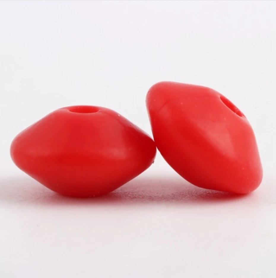 Red Силиконовые счеты бусины 30 шт. DIY пустышки цепи аксессуары бусы, не содержат Бисфенол А сделано для мамы чечевицы пищевой класс детский Прорезыватель 12 мм - Цвет: Red