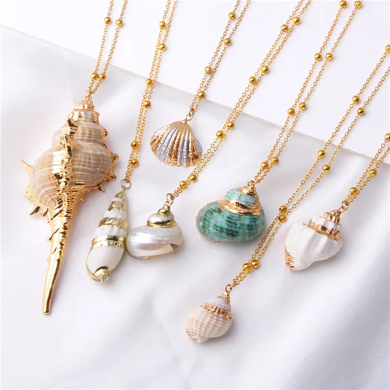 HIYONG 2019 Бохо раковины ожерелье из морской кулон для женщин оболочки Cowrie летние