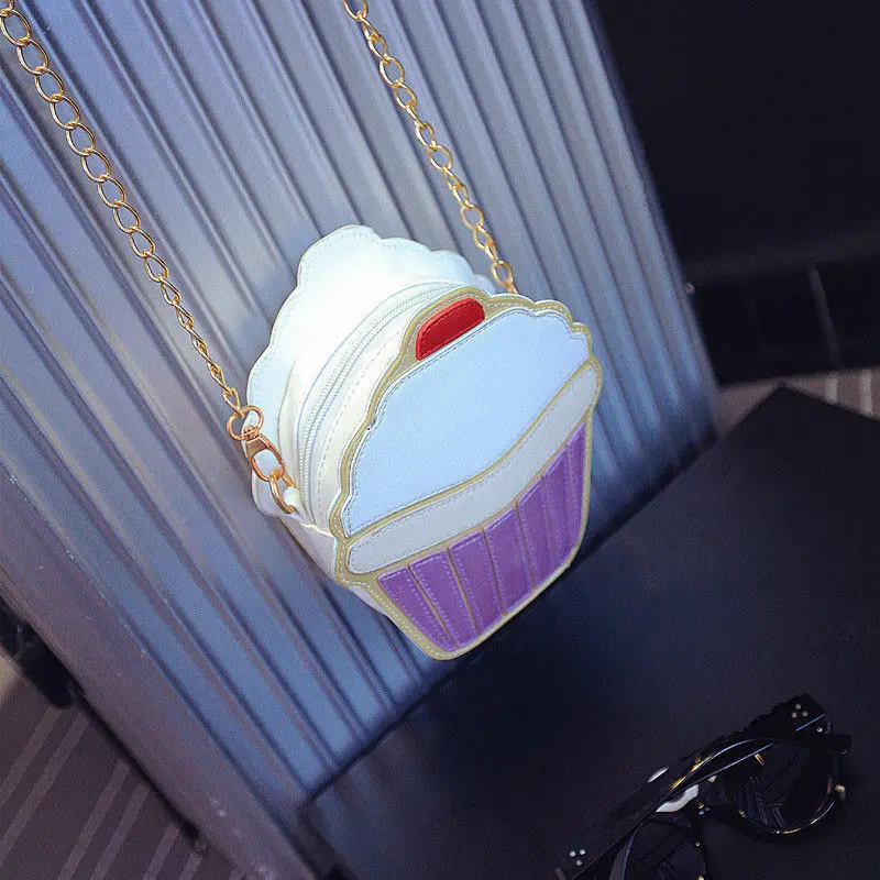 

Fashion Women Handbag Shoulder Bag Leather Messenger Bag Satchel Purse Tote XI Ice Cream Cupcake Cute Shoulder Bag
