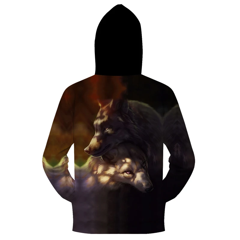 Худи Hug Wolf Мужская толстовка на молнии забавная с 3D молнией спортивный костюм