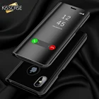 KISSCASE зеркальный флип-чехол для iPhone X 7 6 6s 8 Plus XS Max XR умный чехол для телефона с окошком для iPhone 6 6s 7 8 Plus X XR Coque