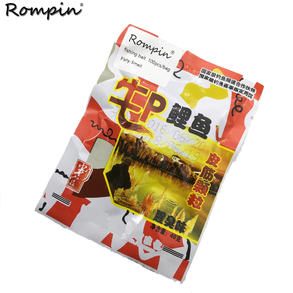 Rompin 100 шт./пакет красная приманка для ловли карпа запах травы искусственных