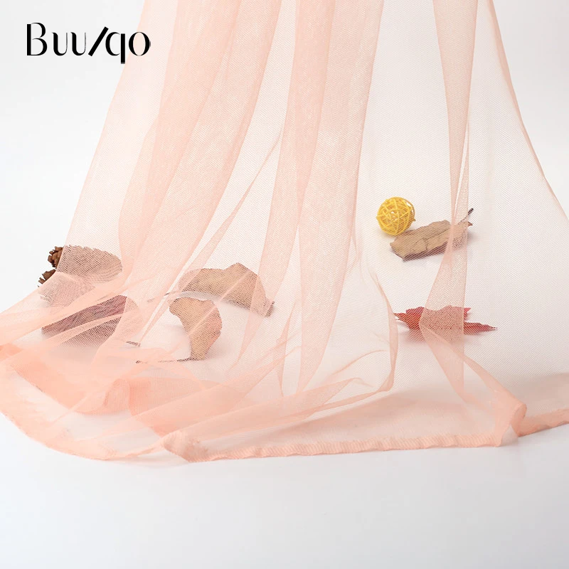 

5meters/lot 30 eyes soft tulle gauze mosquito net gauze fabric solid color polyester mesh ground tulle roll for wedding dress