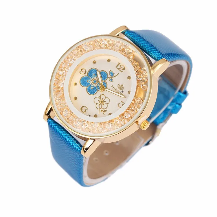 2016 мужские и женские Лидирующий бренд кварцевые часы с цветком желе циферблат