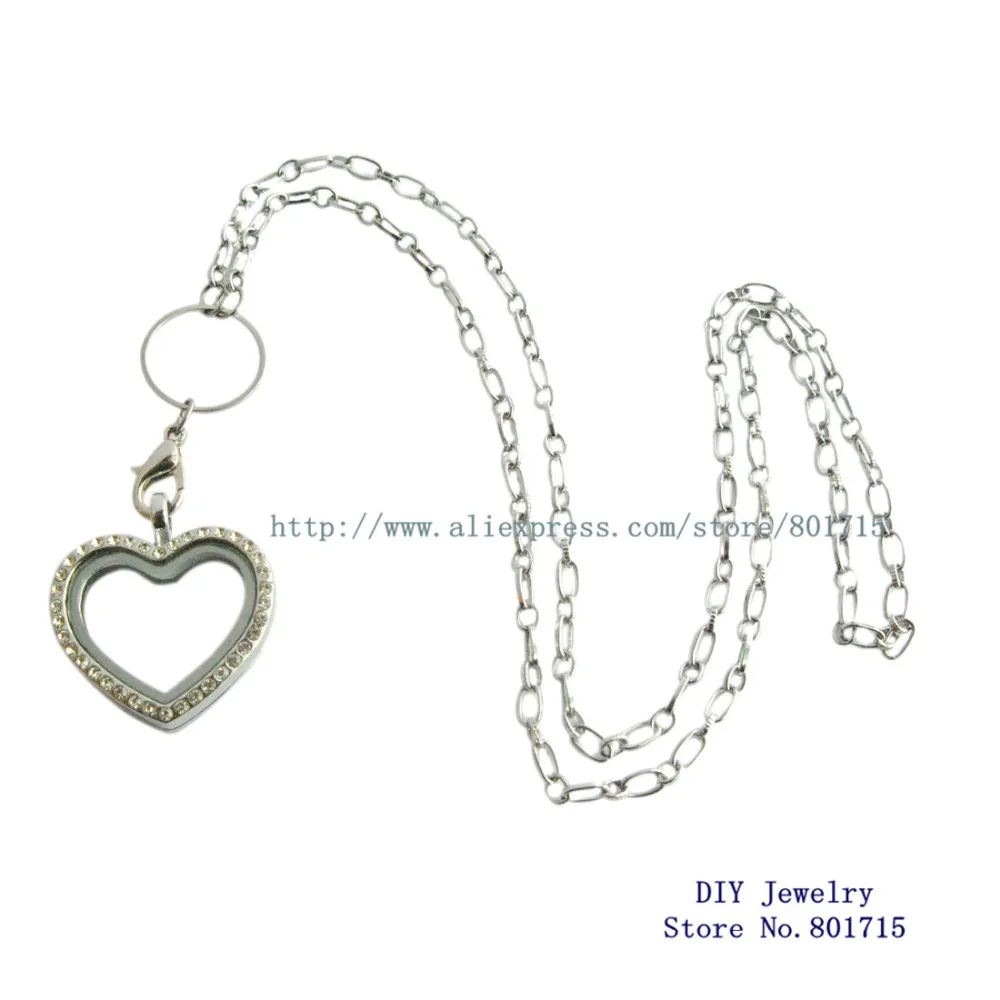 Магнитный стеклянный плавающий медальон из нержавеющей стали можно класть в