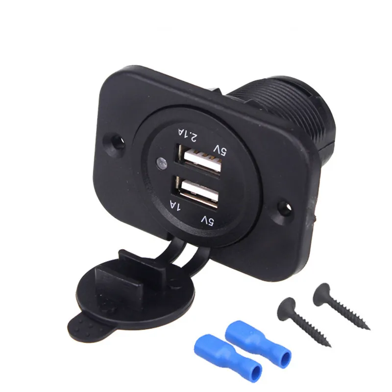 

12V/24V USB с портом USB для мотоциклов и автомобилей Зарядное устройство Мощность на выходе автомобиля лодка для телефона Зарядное устройство мо...