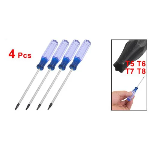 

4 pcs Nonslip Handle T5 T6 T7 T8 Torx Magnetic Screwdriver Set