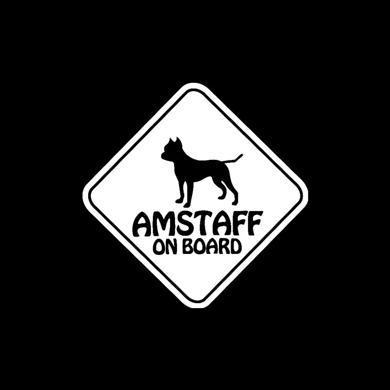 Оконная наклейка 15 см * AMSTAFF на борту PET DOG оконная для мотоцикла светоотражающая