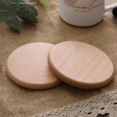 1pcs 1 шт., прочные подставки из ореха или бука, подставки под тарелки, декоративные квадратные круглые Жаростойкие подставки для напитков, чайная подставка для кофейной чашки - Цвет: 1pcs