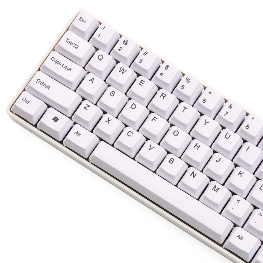 Белый oem pbt keycap краситель субкровать совместим с gh60 dz60 с mac ключами