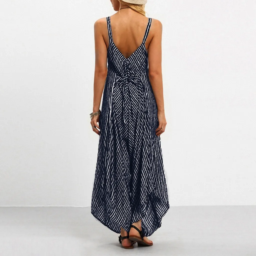 Модная женская Бохо повседневная одежда макси с v-образным вырезом бандажная