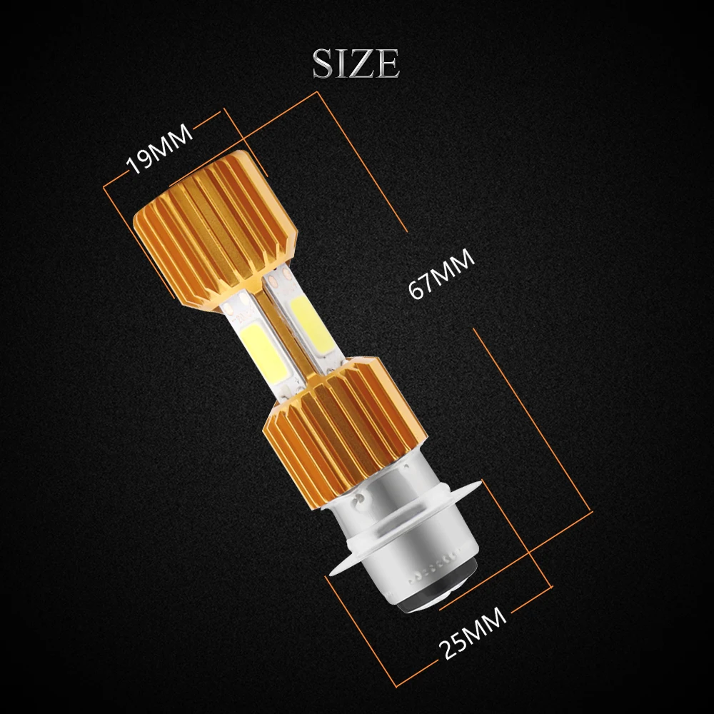 YM E-Bright 2 шт Мотоцикл P15D COB высокий/ближний свет 1200LM светодиодный фара 9-80 в противотуманная фара для вождения скутера Авто велосипедные фары