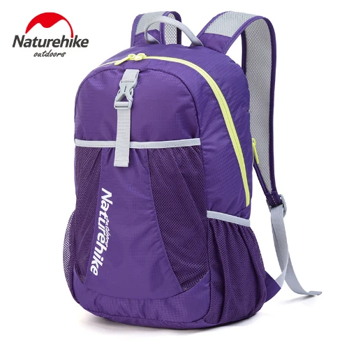purple NatureHike ультра легкий складной рюкзак, складной походный рюкзак, дорожная сумка для мужчин и женщин, уличная удобная сумка для переноски 22л 190 г - Цвет: purple