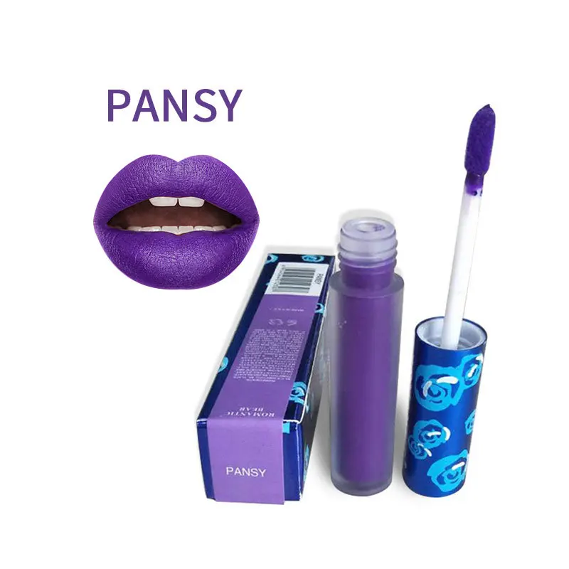 PANSY Модный женский стойкий блеск для губ Batom, макияж, романтическая брендовая матовая губная помада с медведем, не прилипающая чашка, матовая брендовая губная помада - Цвет: PANSY