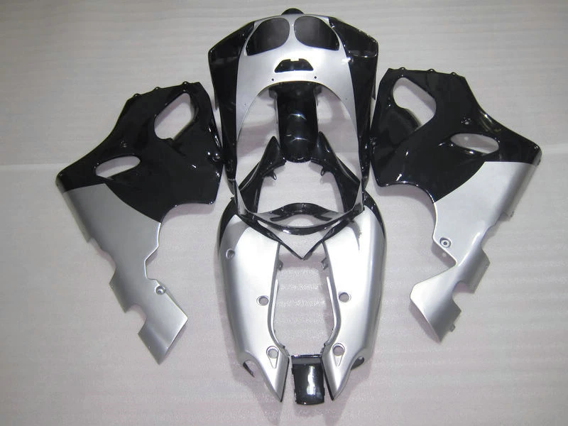 100% Новый ABS обтекатель комплект для Kawasaki ZX-7R 1996-2003 NINJA ZX7R 96-02 03 черный серебристый
