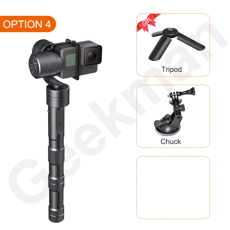 Zhiyun Z1 Evolution 3-х позиционный ручной карданный стабилизатор для gopro hero 7 белый дополнительный монитор Камера sjcam YI Action Камера s - Цвет: W tripod Sucker