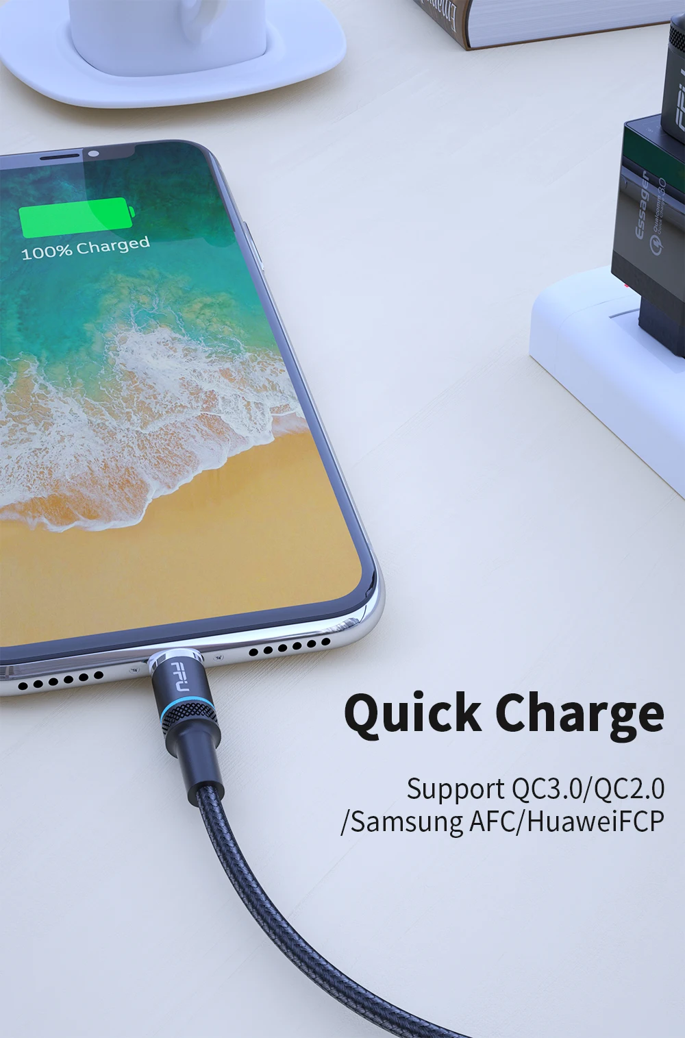 FPU Магнитный кабель Micro usb type C для iPhone кабель 1 м 2 м 3A провод для быстрой зарядки провод type-C магнит зарядное устройство кабели для мобильных телефонов
