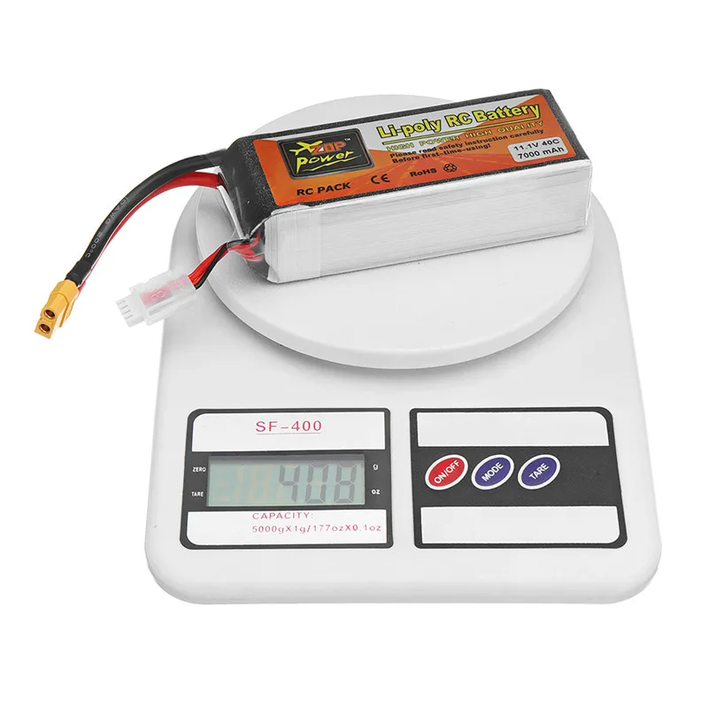 ZOP Power 11 1 В 7000 мАч 40C 3S аккумуляторная Lipo батарея XT60 разъем для радиоуправляемого
