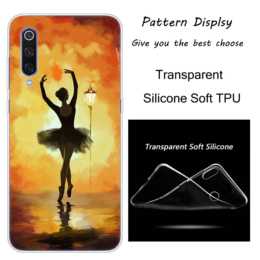 002 Балетки Танцы силиконовый чехол для Xiaomi Pocophone F1 9T 9 9SE 8 A2 Lite A1 A2 Mix3 Redmi K20 7A Note 4 4X5 6 7 Pro S2 - Цвет: 002