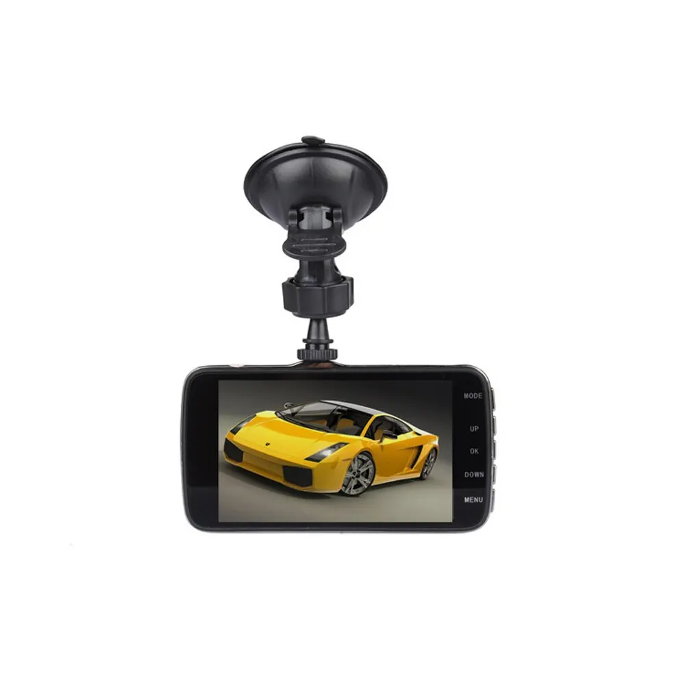 FHD 1080P 4 дюймовый ЖК дисплей IPS с двумя объективами Автомобильный видеорегистратор