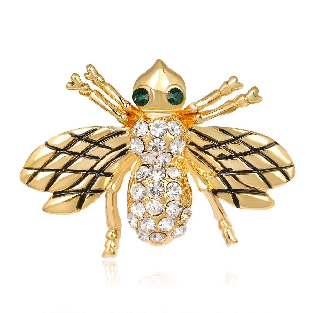 Эмалированные черные стразы OneckOha из цинкового сплава с животными|bee brooch|animal pinbrooch