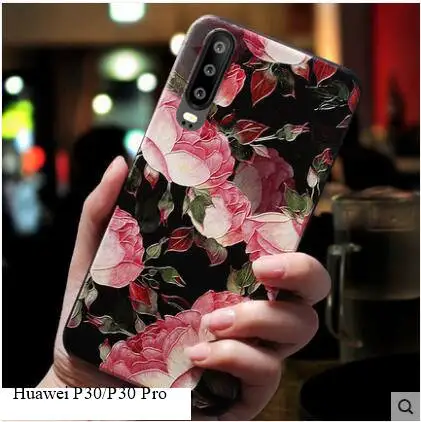 Чехол для Huawei P30 Pro мягкий силиконовый чехол телефона из ТПУ с 3D рисунком тиснения