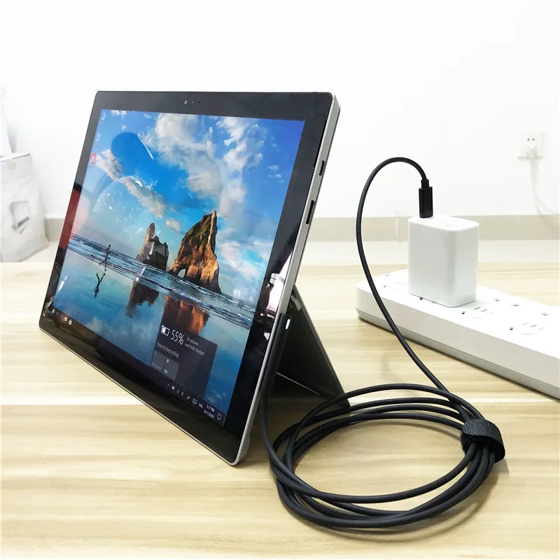 Зарядный кабель с разъемом USB Type C для Surface Pro 3 4 5 6 Go Book 15V PD|Переходники и адаптеры| |