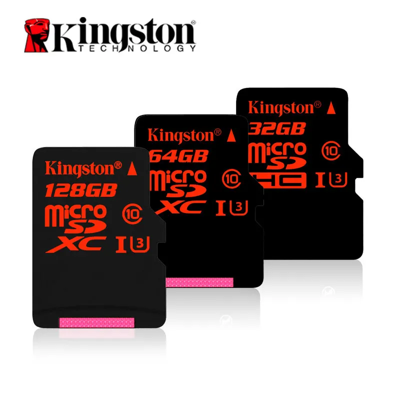 Kingston micro SD 32 Гб 64 128 HD память MicroSD тахограф Экшн камера беспилотный монитор TF карты