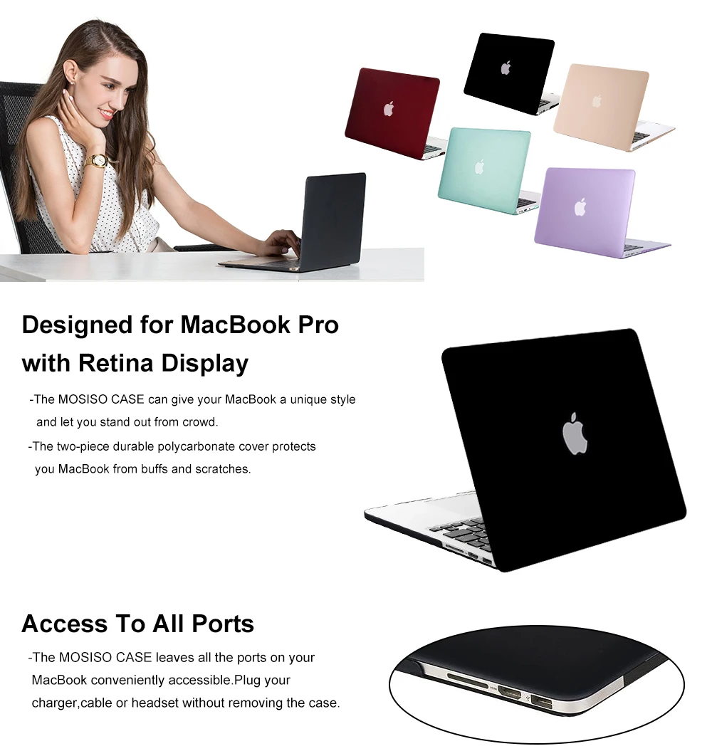 Mosiso Mac Pro Air 13 матовая Защитная крышка чехол для Macbook Pro 13 15 retina A1502 A1425 A1398 год
