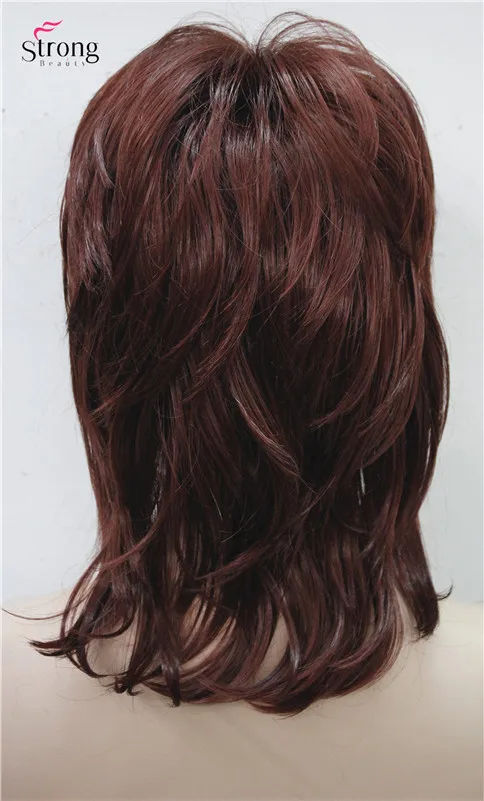 StrongBeauty короткий лохматый слоистый медный красный Классический колпачок полный синтетический парик женские парики выбор цвета