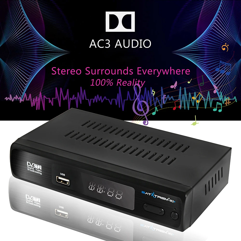 Satxtrem M2 Plus тюнер dvb t2 HD приёмникрецептор азамерики with usb wifi Digital Built-in Wifi Youtube тв