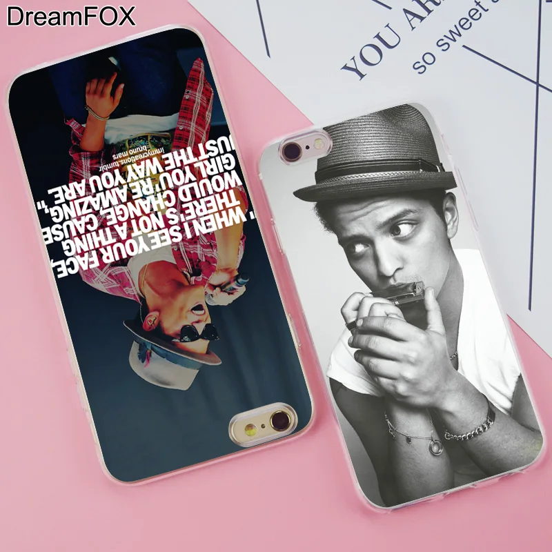 DREAMFOX K035 Bruno Mars музыкант Мягкий силиконовый чехол из ТПУ для Apple iPhone X XR XS Max 8 7 6 S плюс