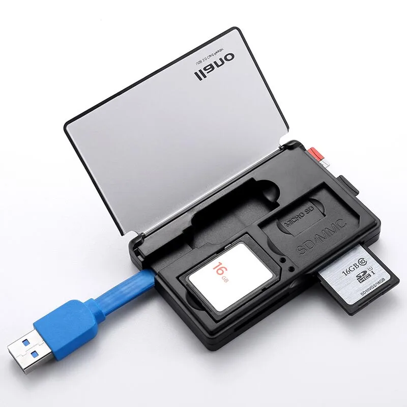USB кард-ридер с коробкой для хранения TF SD Micro Card MMC 3 0 смарт-карт памяти флэш-память