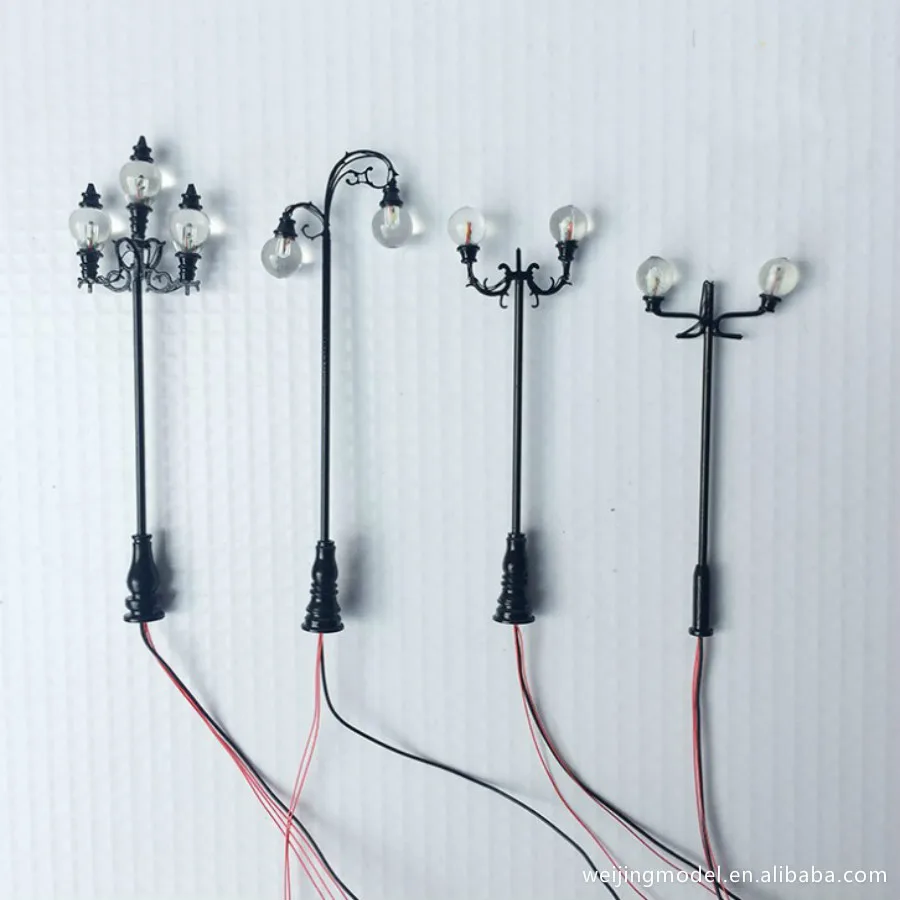 DIY ручной работы строительство песок таблице Материал Модель уличный садовый светильник по выгодной цене двойной головкой лампы сад уличного фонаря металла белый светильник 3 Вт