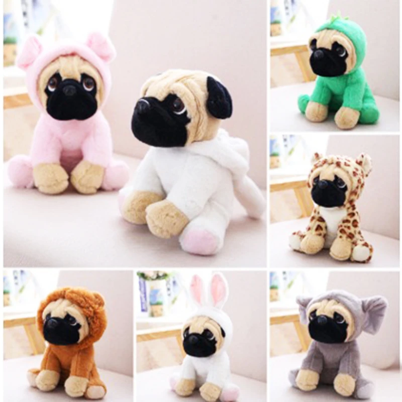 Игрушка плюшевая SharPei с перевернутой собакой, милая кукла-собака, игрушка-мопс, набивные животные, подарок на Рождество, 20 см