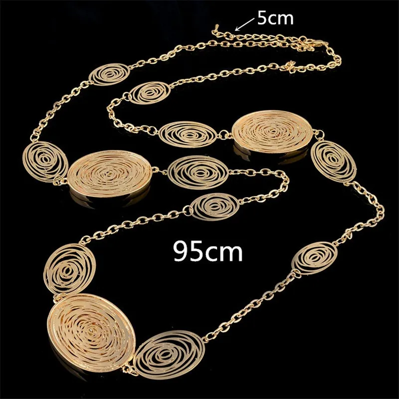 Овальное длинное ожерелье Vitage 2019 ювелирные изделия новые ожерелья и подвески