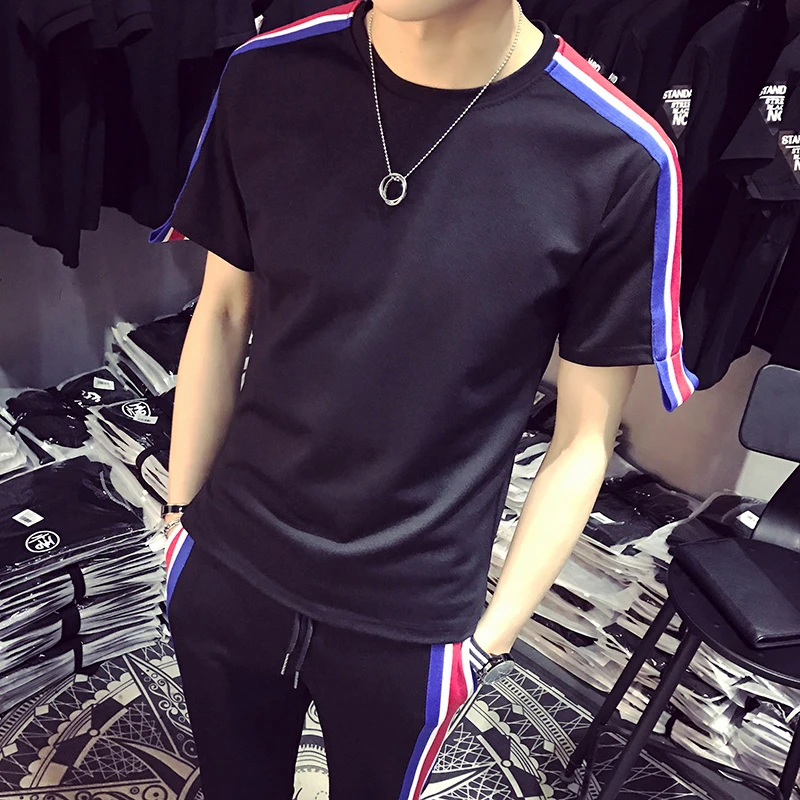 Мужской комплект из двух предметов толстовка с боковой лентой спортивный костюм