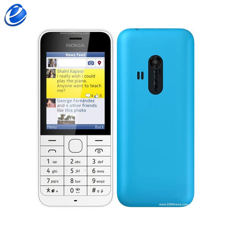 Оригинальный разблокированный Nokia 220 GSM 2 4 дюйма Две sim-карты 2MP камера Bluetooth FM радио