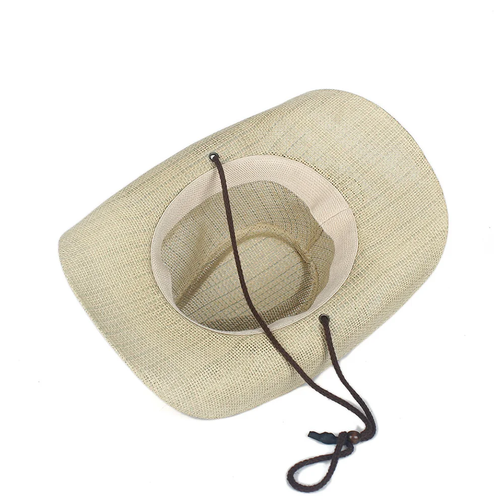 Соломенная шляпа в стиле ретро ковбойская западном летняя пляжная от солнца