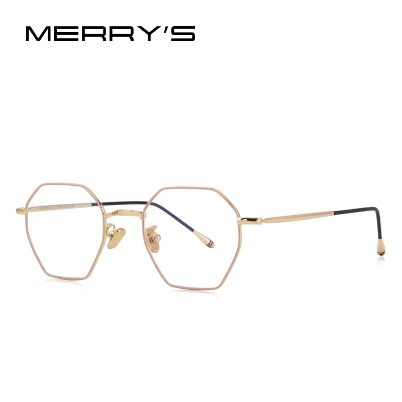 MERRYS дизайн для мужчин/женщин мода оптическая оправа для очков S2068 - Цвет оправы: C03 Pink
