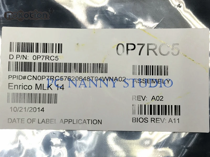 PCNANNY P7RC5 0P7RC5 подлинный для Dell INSPIRON 3420 материнская плата ноутбука с nVIDIA Geforce 1 ГБ
