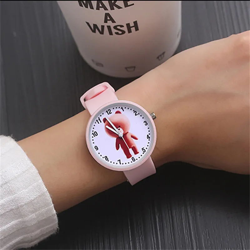 

Latest Women's Watch Fashion Luxury Leisure Girl Quartz Wristwatch lovely Bear Shape Children's Watch Relogio Masculino Clock